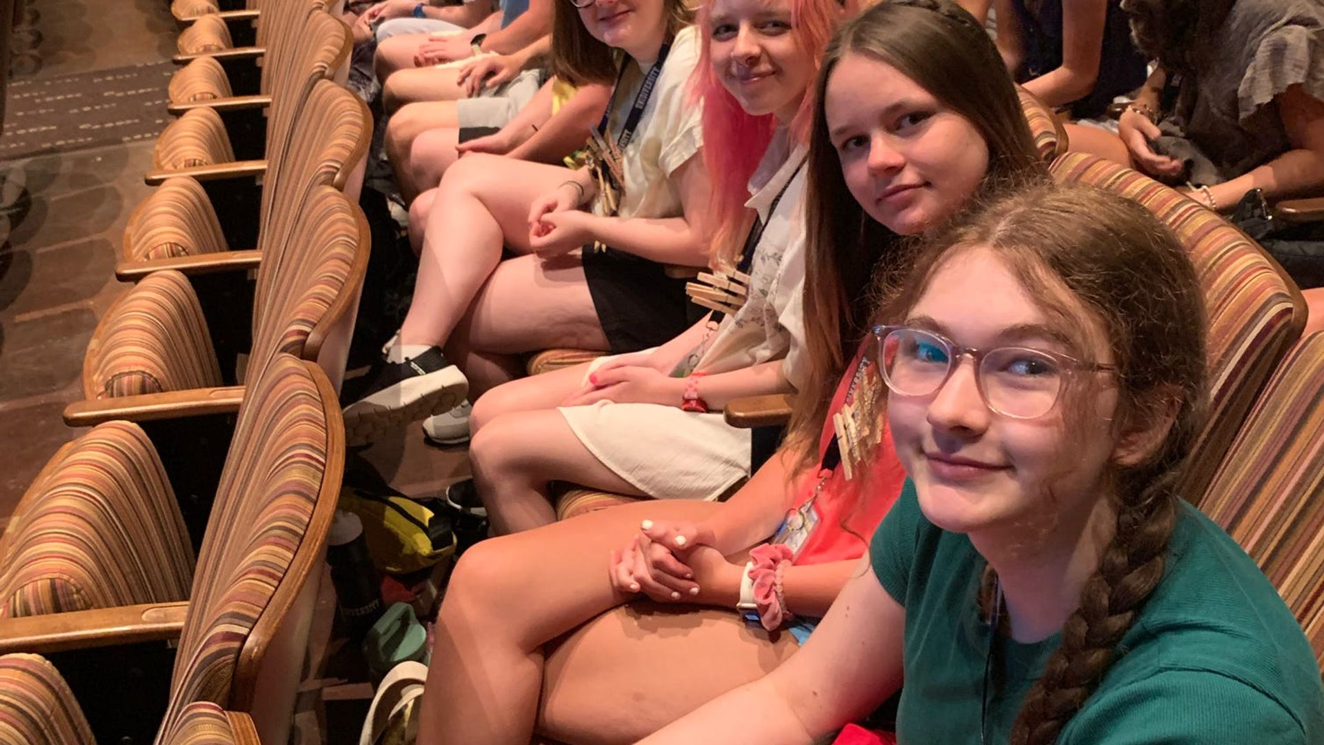 Youth at camp worship 2026