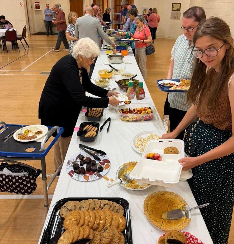 Fellowship meal candid