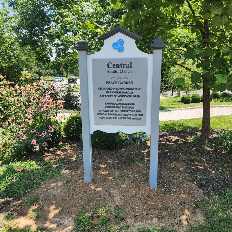 Peace garden sign